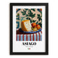 Asiago – Italian Cheese Dish, Restaurant Wall Art, in sleek black frame