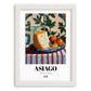 Asiago – Italian Cheese Dish, Restaurant Wall Art, placed in minimal white frame