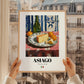 Asiago – Italian Cheese Dish, Tavern Poster, styled in a charming Paris street view