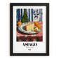 Asiago – Italian Cheese Dish, Tavern Poster, in sleek black frame