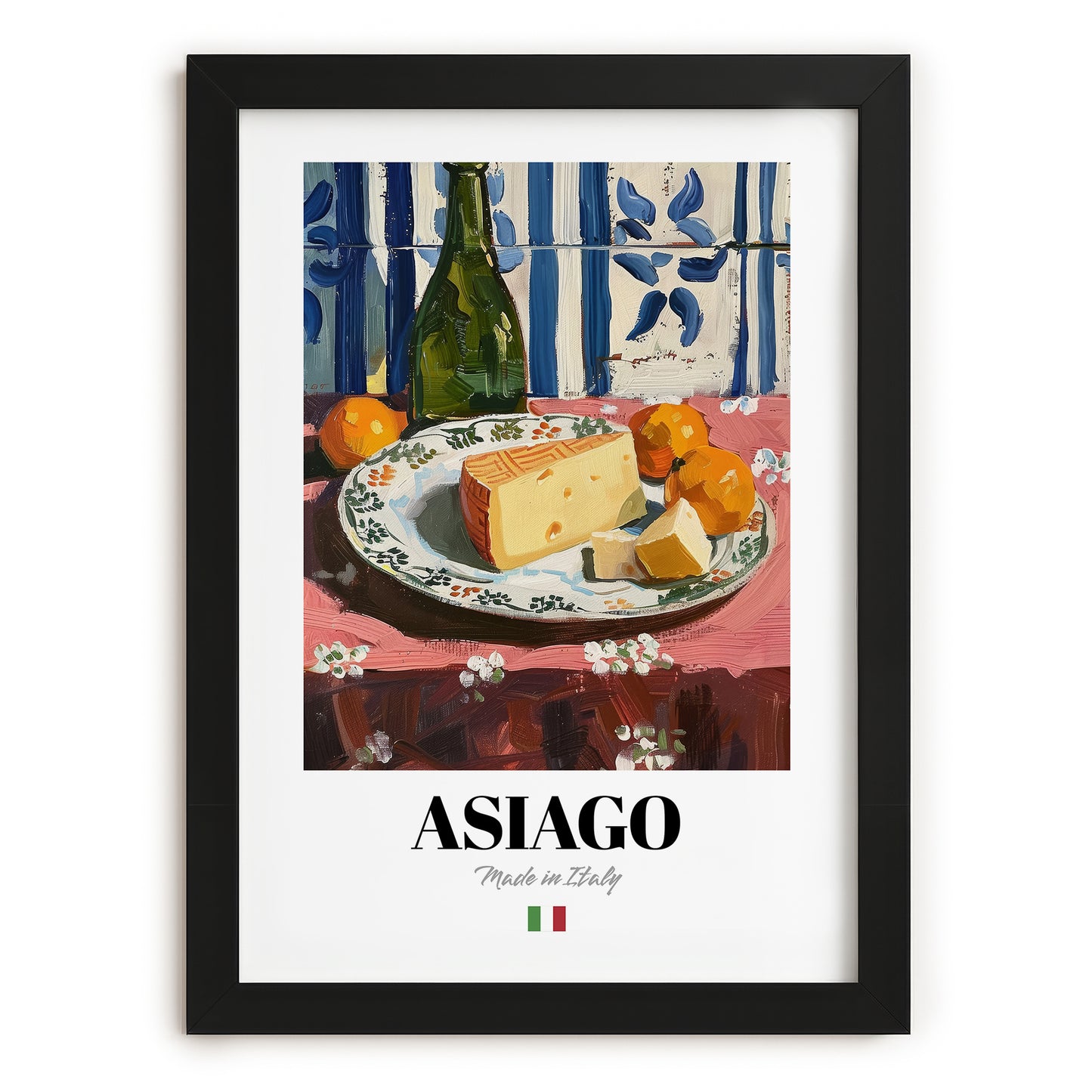 Asiago – Italian Cheese Dish, Tavern Poster, in sleek black frame