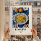 Linguine – Italian Pasta, Osteria Print, styled in a charming Paris street view