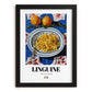 Linguine – Italian Pasta, Osteria Print, in sleek black frame
