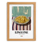 Linguine – Italian Pasta, Restaurant Wall Decor, set in oak frame