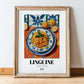 Linguine – Italian Pasta, Ristorante Poster, in wooden frame leaning on the floor