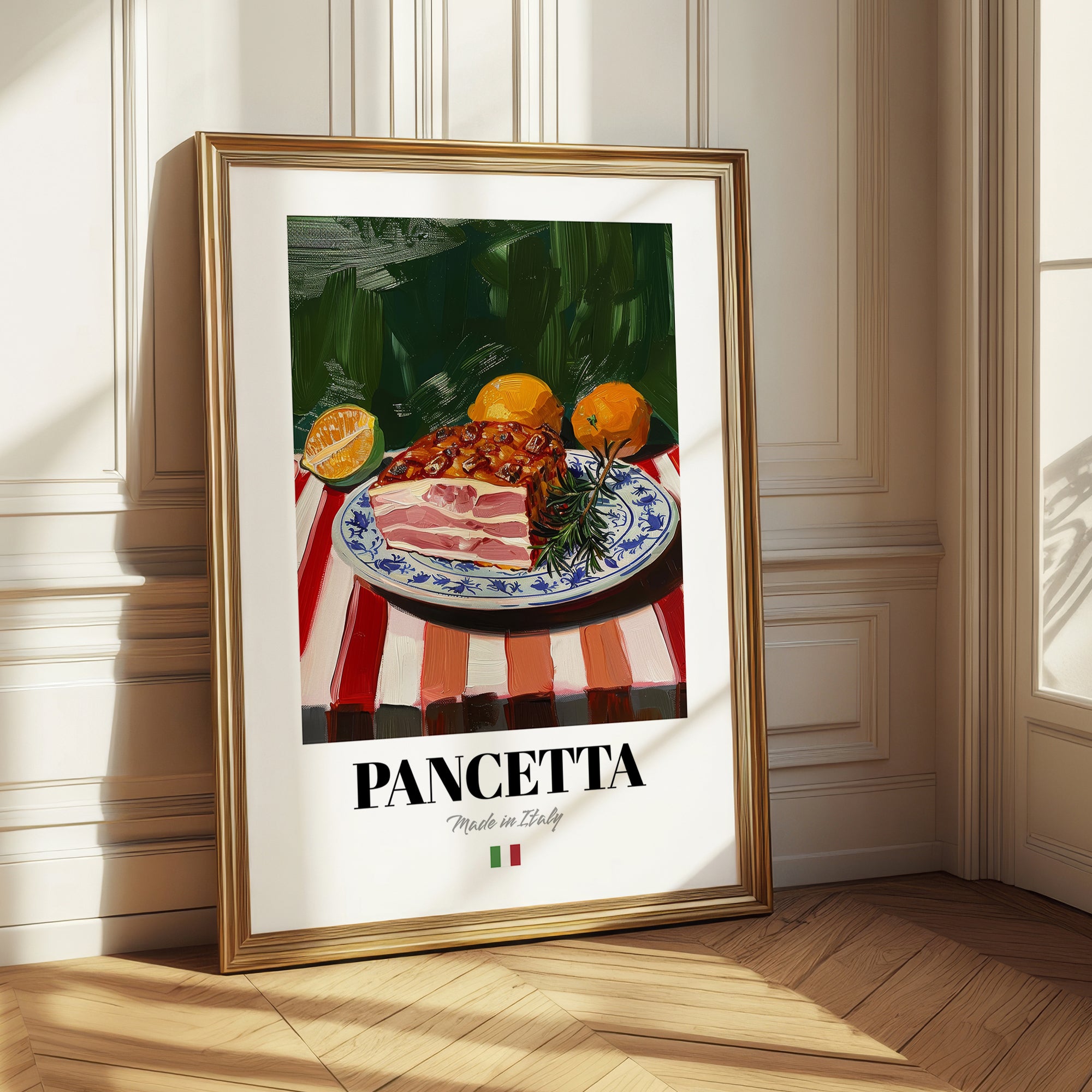 Pancetta – Italian Meat Dish, Restaurant Poster