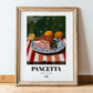 Pancetta – Italian Meat Dish, Restaurant Poster, in wooden frame leaning on the floor