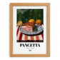 Pancetta – Italian Meat Dish, Restaurant Poster, set in oak frame