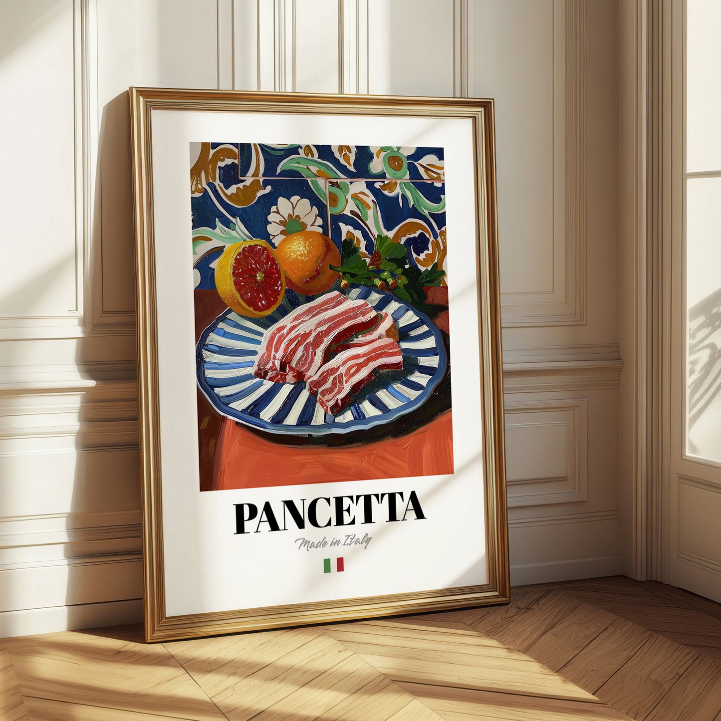 Pancetta – Italian Meat Dish, Restaurant Illustration