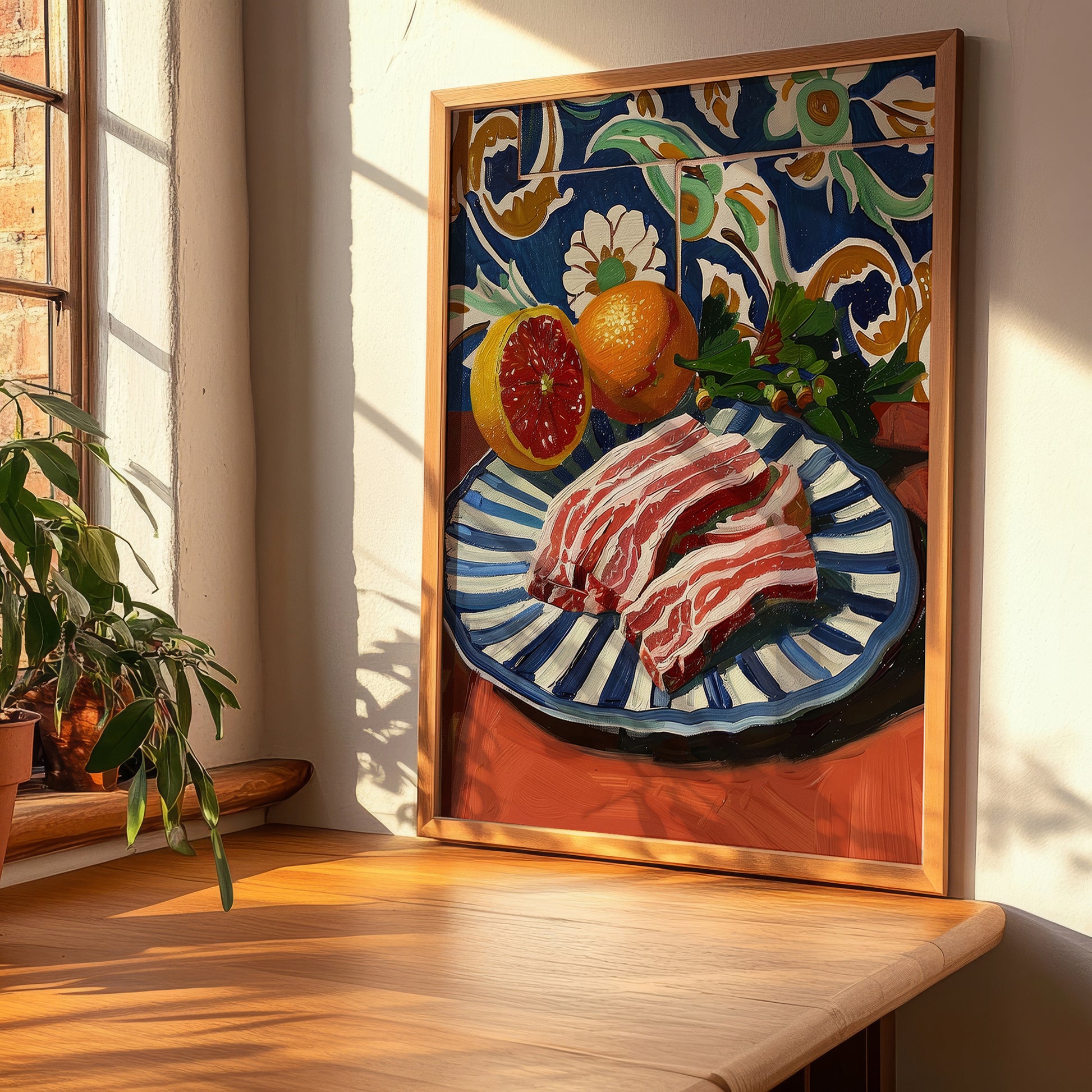 Pancetta – Italian Meat Dish, Restaurant Illustration, clean layout with no caption
