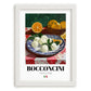 Bocconcini – Italian Cheese Dish, Restaurant Wall Art, placed in minimal white frame