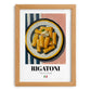 Rigatoni – Italian Pasta, Restaurant Poster, set in oak frame