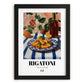 Rigatoni – Italian Pasta, Ristorante Wall Decor, in sleek black frame