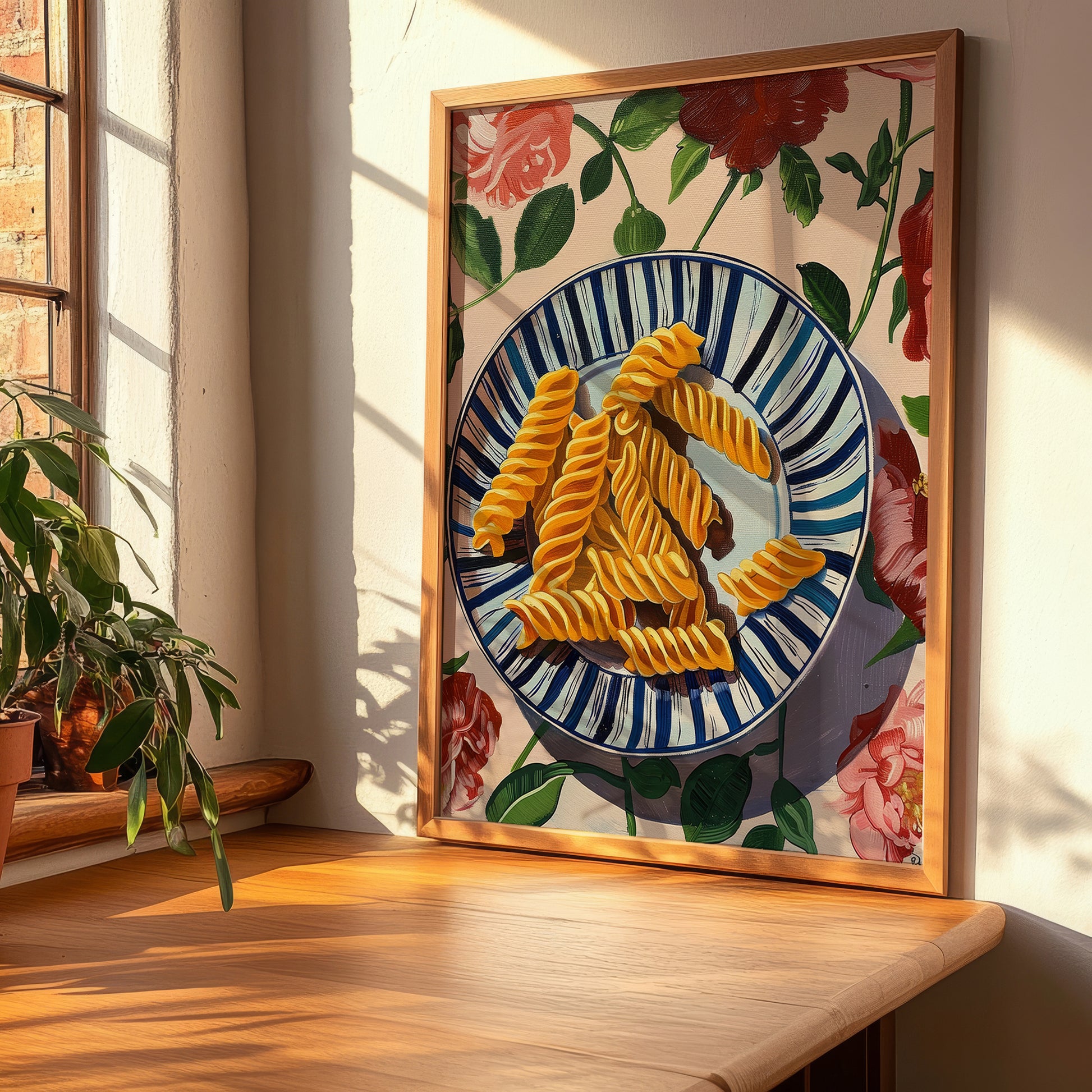 Fusilli – Italian Pasta, Osteria Print, clean layout with no caption