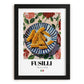 Fusilli – Italian Pasta, Osteria Print, in sleek black frame
