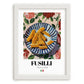 Fusilli – Italian Pasta, Osteria Print, placed in minimal white frame