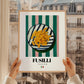 Fusilli – Italian Pasta, Trattoria Art, styled in a charming Paris street view