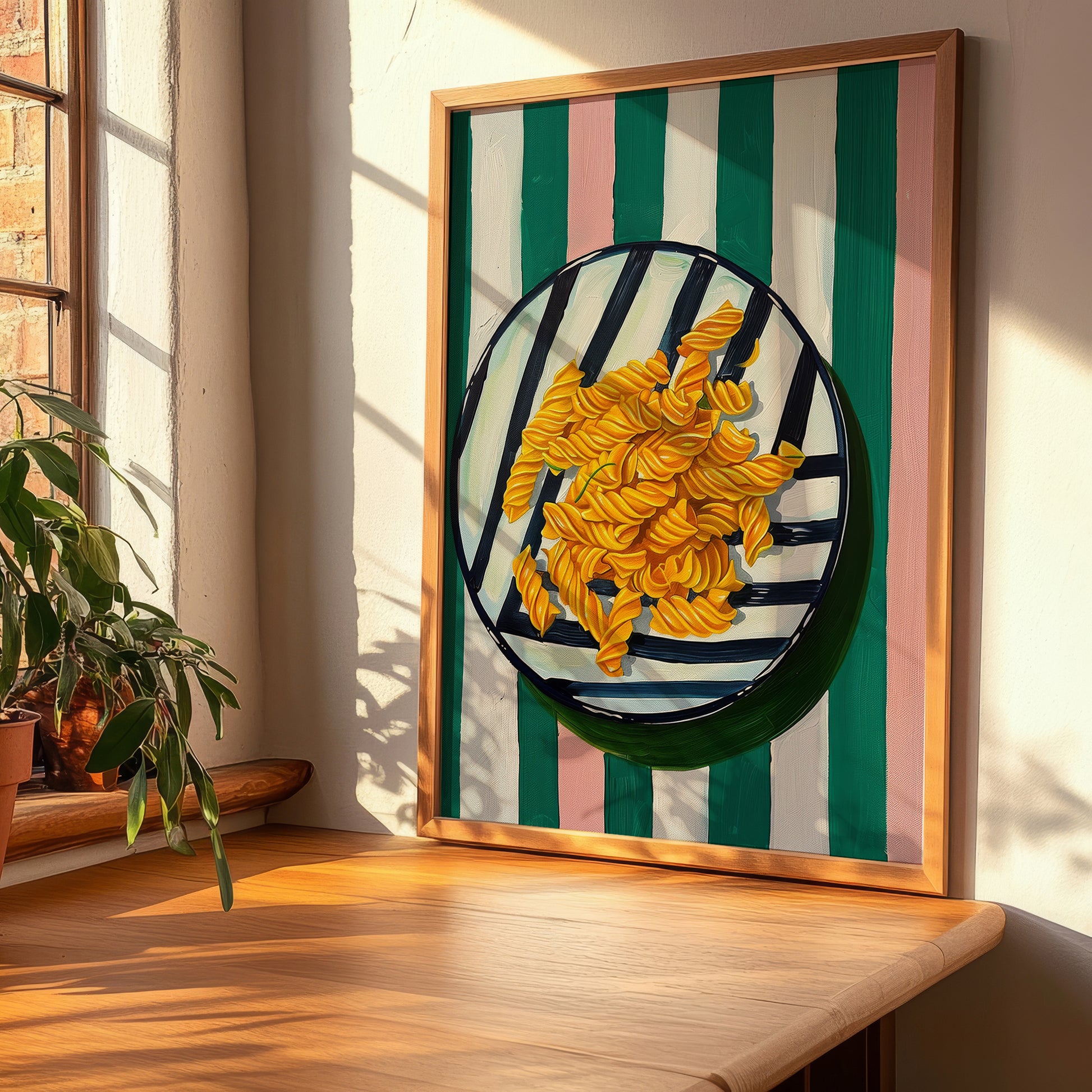 Fusilli – Italian Pasta, Trattoria Art, clean layout with no caption