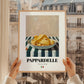 Pappardelle – Italian Pasta, Trattoria Wall Decor, styled in a charming Paris street view