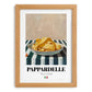 Pappardelle – Italian Pasta, Trattoria Wall Decor, set in oak frame