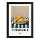 Pappardelle – Italian Pasta, Trattoria Wall Decor, in sleek black frame