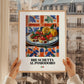 Bruschetta al pomodoro – Italian Snack Dish, Tavern Wall Art, styled in a charming Paris street view
