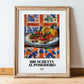 Bruschetta al pomodoro – Italian Snack Dish, Tavern Wall Art, in wooden frame leaning on the floor