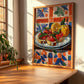 Bruschetta al pomodoro – Italian Snack Dish, Tavern Wall Art, clean layout with no caption