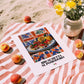 Bruschetta al pomodoro – Italian Snack Dish, Tavern Wall Art, unframed on coastal sand