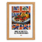 Bruschetta al pomodoro – Italian Snack Dish, Tavern Wall Art, set in oak frame