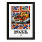 Bruschetta al pomodoro – Italian Snack Dish, Tavern Wall Art, in sleek black frame