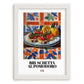 Bruschetta al pomodoro – Italian Snack Dish, Tavern Wall Art, placed in minimal white frame
