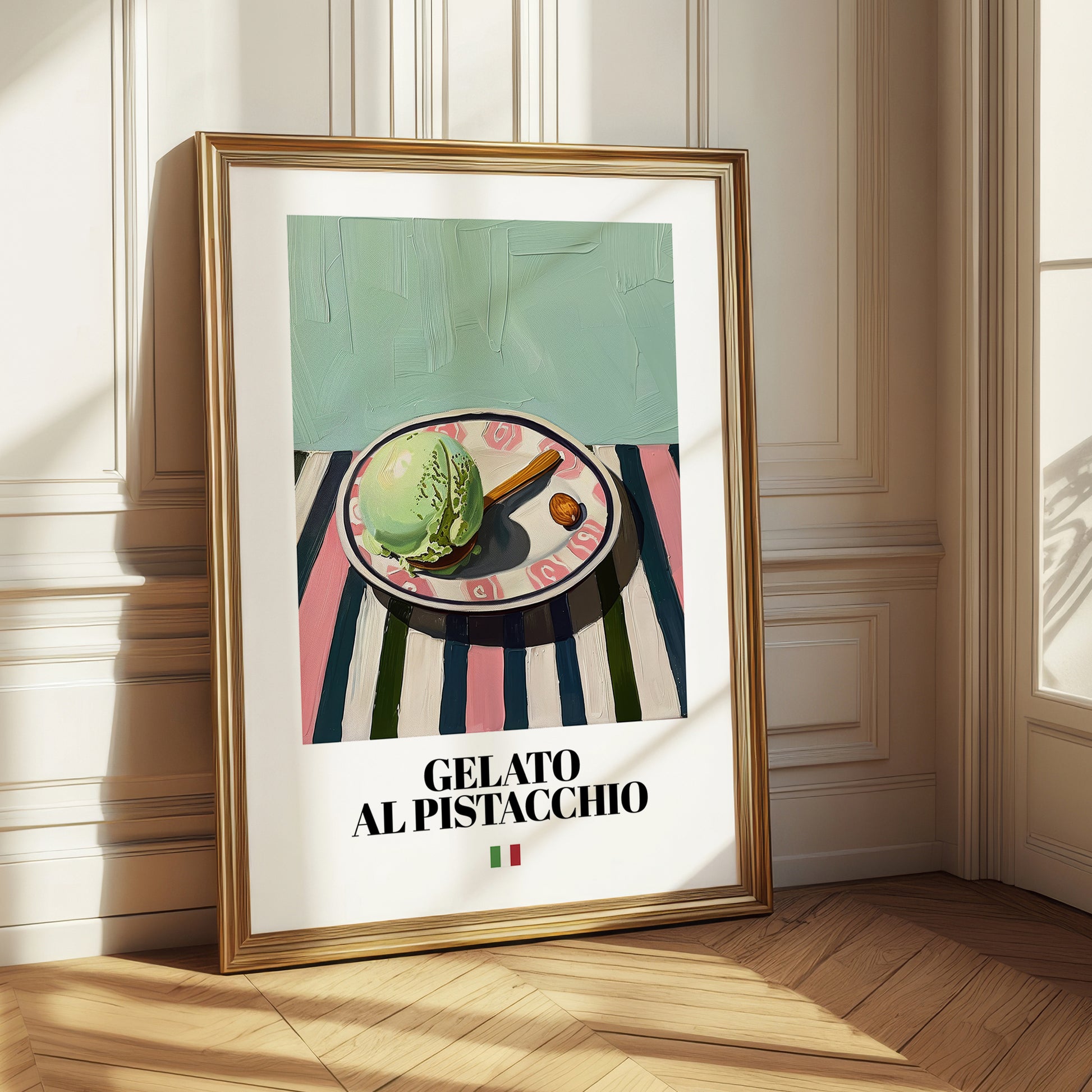 Gelato al pistacchio – Italian Gelato, Artisan Ice Cream Shop Art