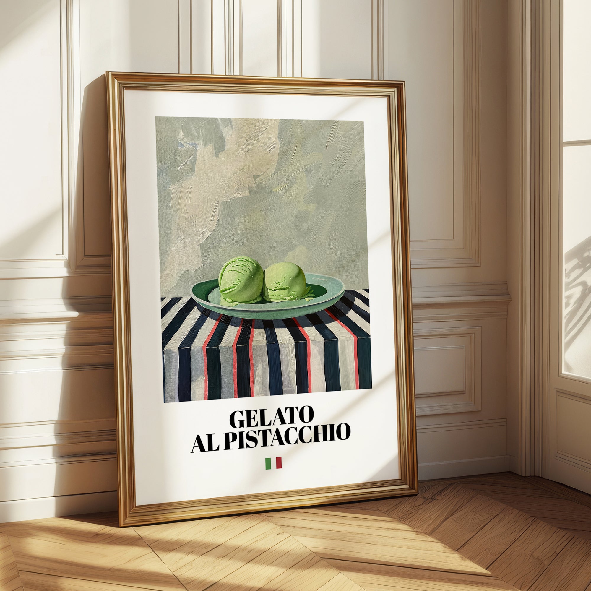 Gelato al pistacchio – Italian Gelato, Artisan Ice Cream Shop Poster
