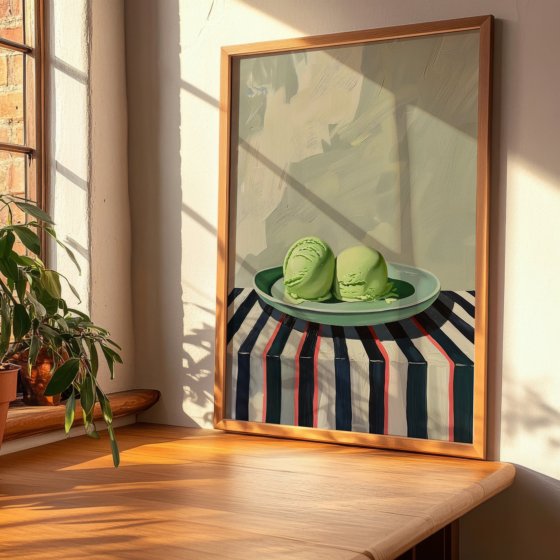 Gelato al pistacchio – Italian Gelato, Artisan Ice Cream Shop Poster, clean layout with no caption