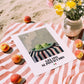 Gelato al pistacchio – Italian Gelato, Artisan Ice Cream Shop Poster, unframed on coastal sand