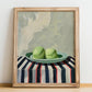 Gelato al pistacchio – Italian Gelato, Artisan Ice Cream Shop Poster, no-text version framed in wood
