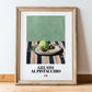 Gelato al pistacchio – Italian Gelato, Artisan Ice Cream Shop Wall Art, in wooden frame leaning on the floor