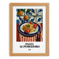 Pasta al pomodoro – Italian Pasta, Osteria Illustration, set in oak frame