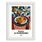 Pasta al pomodoro – Italian Pasta, Osteria Illustration, placed in minimal white frame