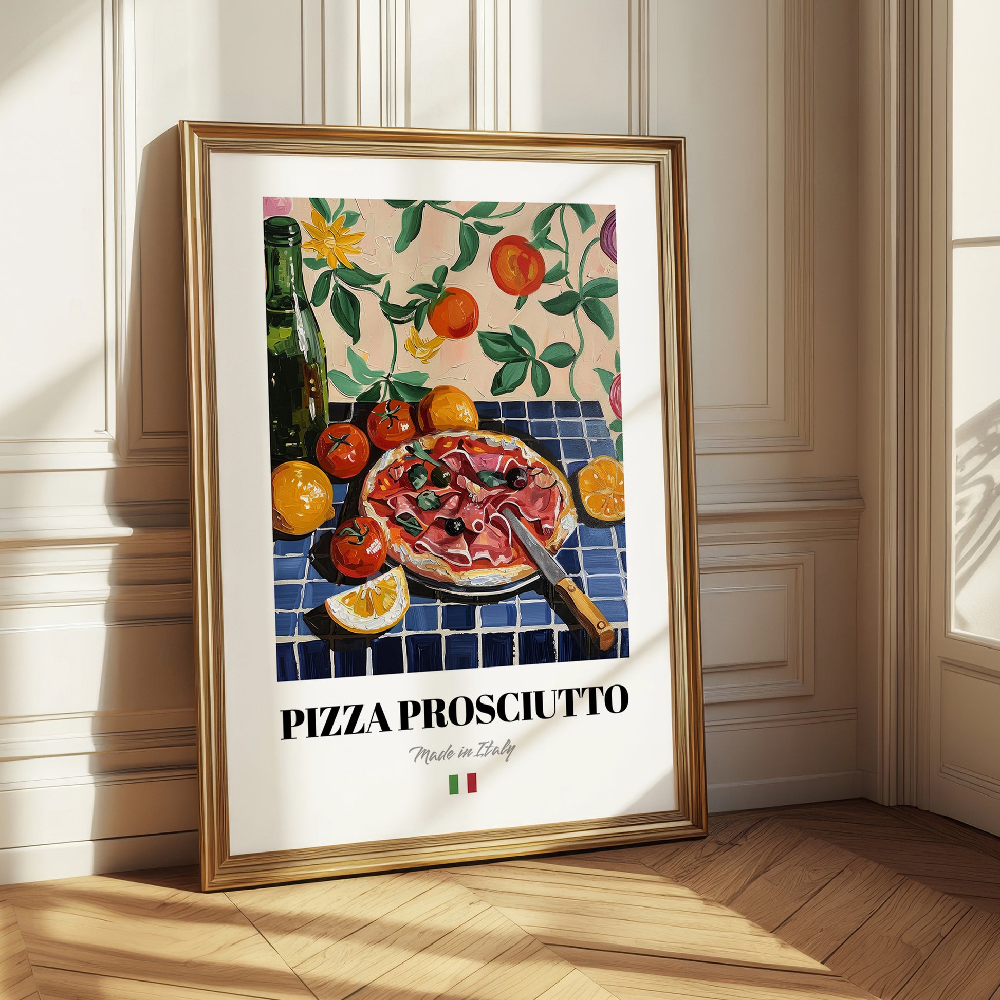 Pizza prosciutto – Italian Pizza, Restaurant Art