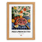 Pizza prosciutto – Italian Pizza, Restaurant Art, set in oak frame