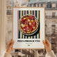 Pizza prosciutto – Italian Pizza, Ristorante Poster, styled in a charming Paris street view