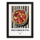 Pizza prosciutto – Italian Pizza, Ristorante Poster, in sleek black frame