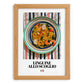 Linguine allo scoglio – Italian Pasta, Ristorante Poster, set in oak frame