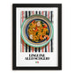 Linguine allo scoglio – Italian Pasta, Ristorante Poster, in sleek black frame