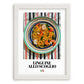 Linguine allo scoglio – Italian Pasta, Ristorante Poster, placed in minimal white frame