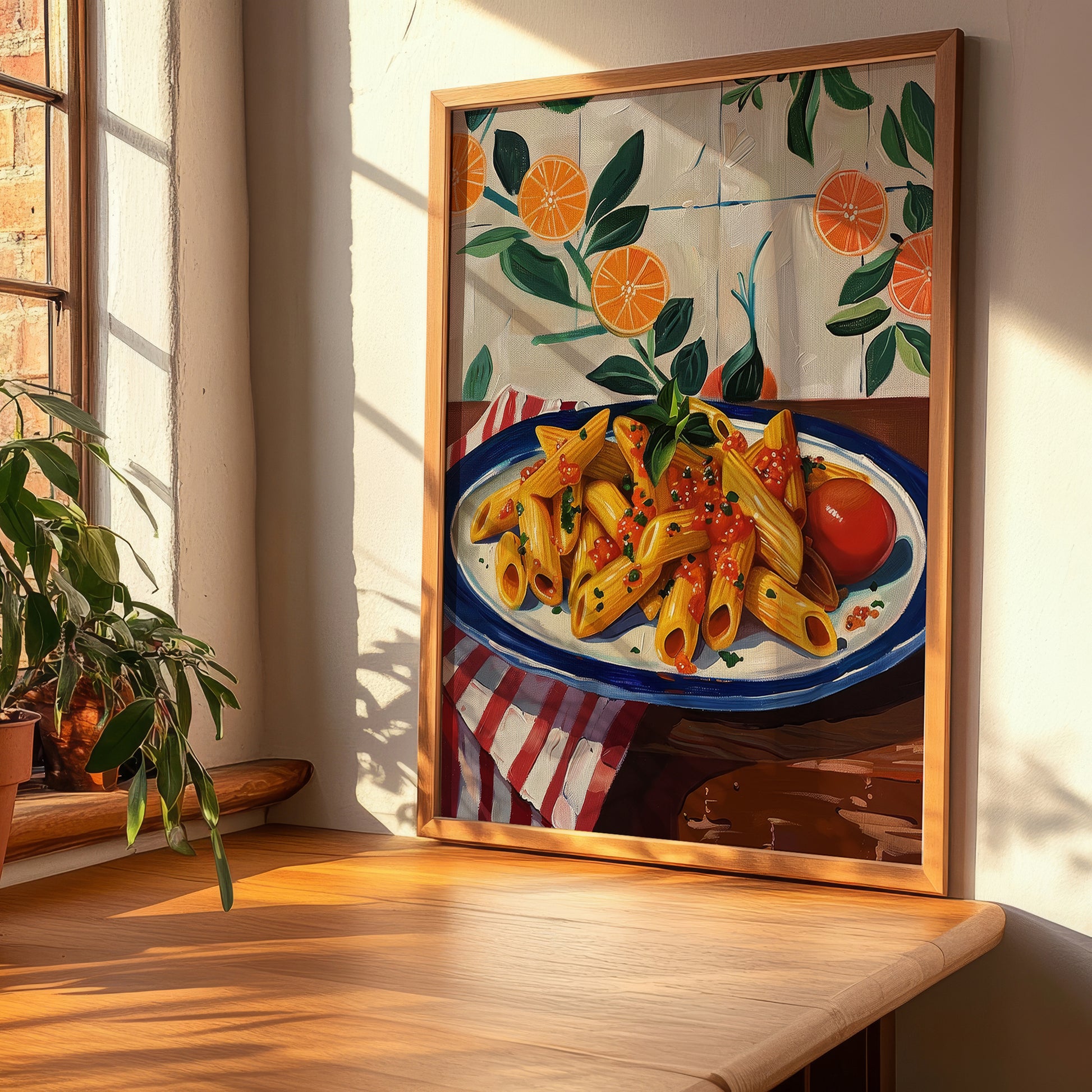 Penne all'arrabbiata – Italian Pasta, Trattoria Art, clean layout with no caption