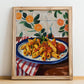 Penne all'arrabbiata – Italian Pasta, Trattoria Art, no-text version framed in wood