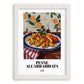 Penne all'arrabbiata – Italian Pasta, Trattoria Art, placed in minimal white frame